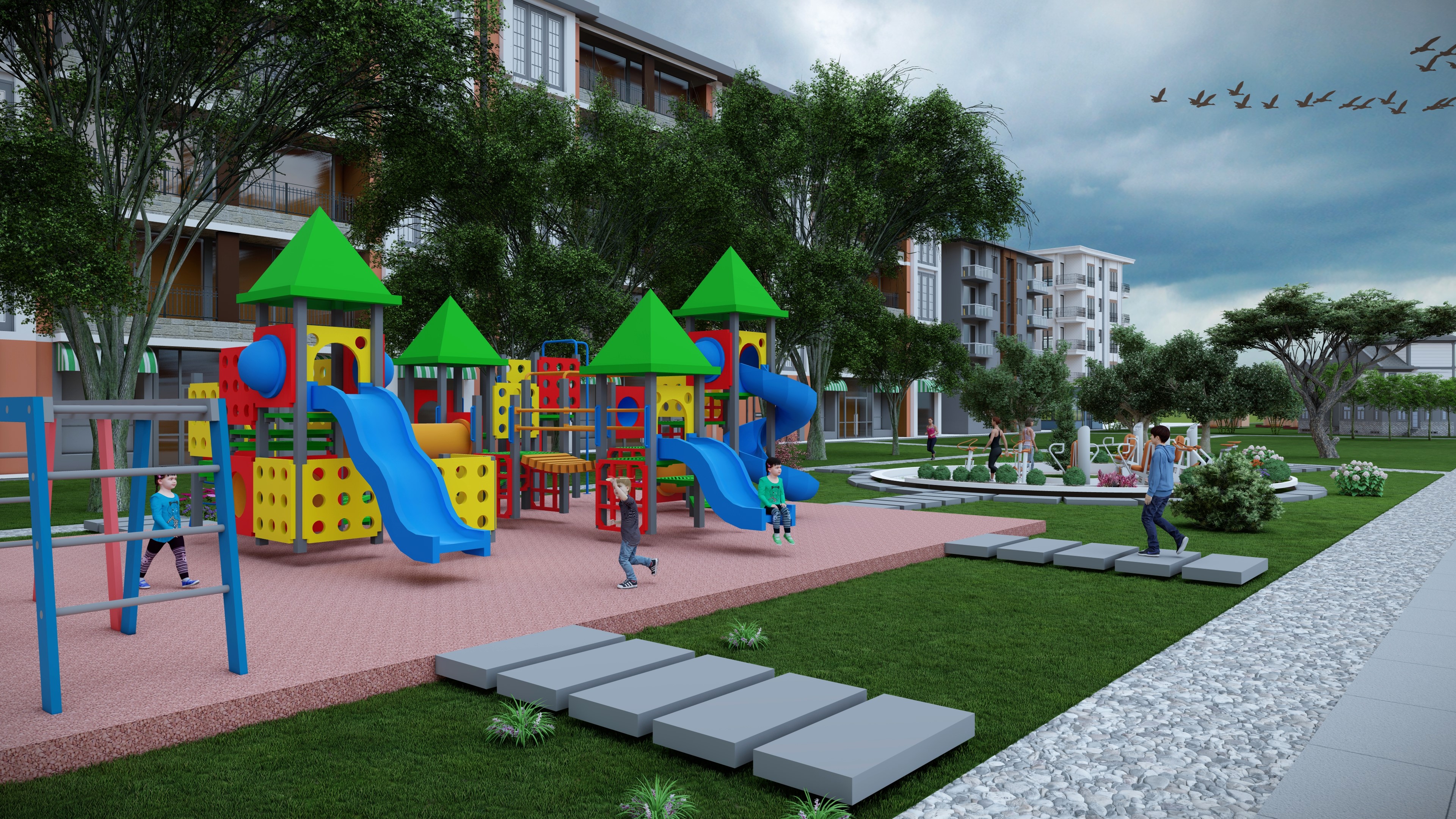 Çocuk oyun parkı ve cafe